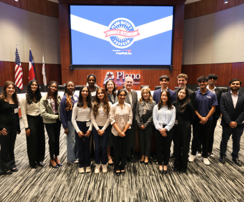  Image of Mayor Muns, Superintendent Williams with PMSIP Interns